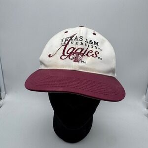 Vintage Signature Texas A&M‎ Aggies Baseball Cap Burgundy White Snapback Men